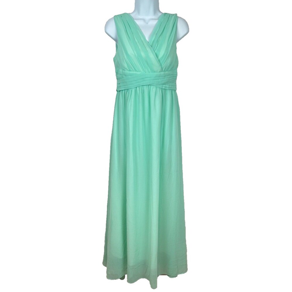 Happy Rose Mint Green Maxi Mock Wrap Party Dress NEW Size 18